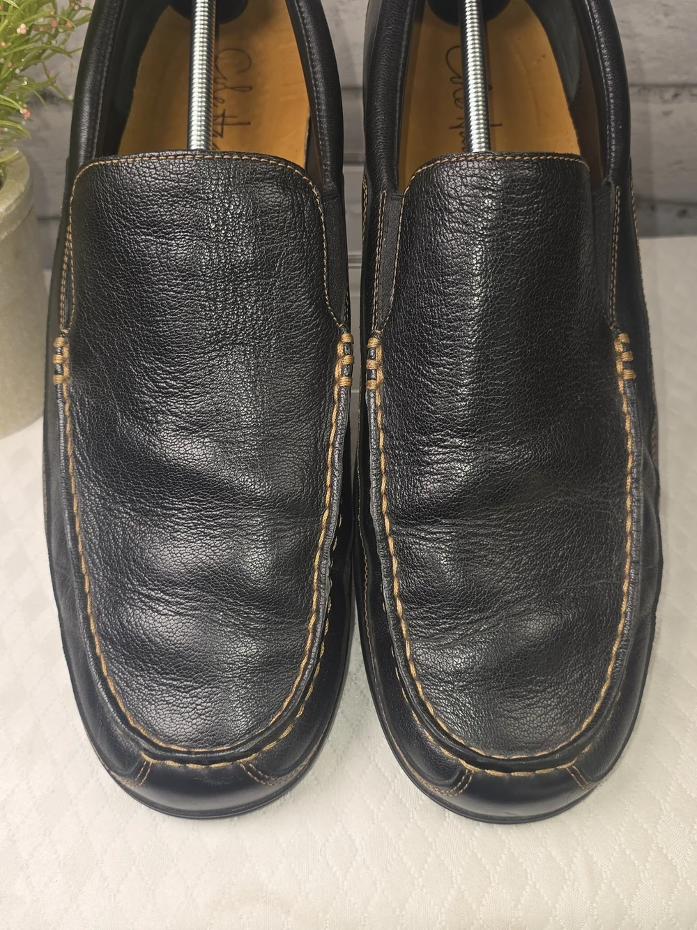 MENS COLE HAAN TUCKER VENETIAN LOAFERS IN BLACK LEATHER SLIP ON CASUAL SIZE 15M